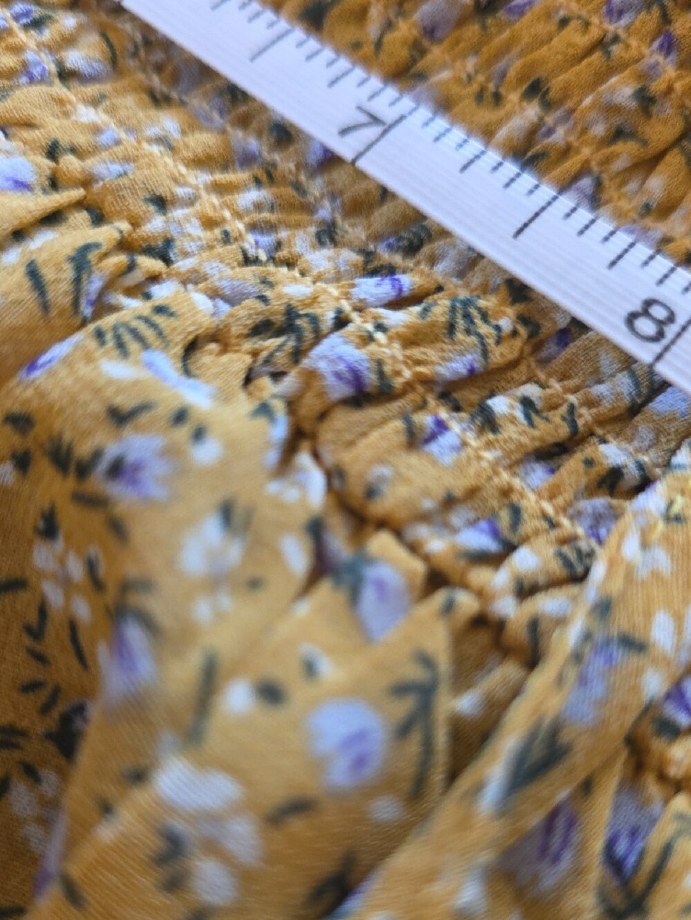 Easel Yellow Floral Ruffle Top - Picture 12 of 14